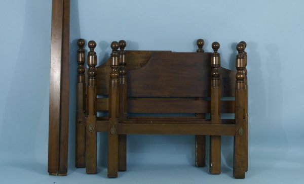 PAIR OF ANTIQUE MAHOGANY ROPE BEDS