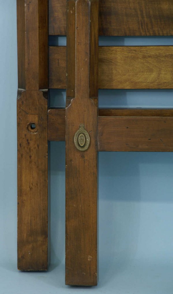 PAIR OF ANTIQUE MAHOGANY ROPE BEDS - 5
