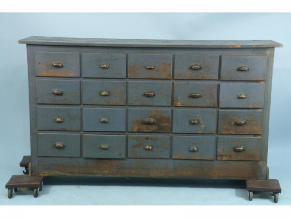 20 DRAWER PAINTED PINE CHEST