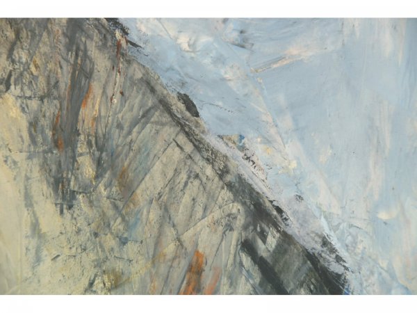 FRAMED PASTEL ACRYLIC OF A MOUNTAIN - 5