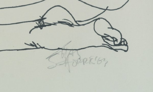 PAIR OF FRAMED AND MATTED DRAWINGS OF NUDES - 8