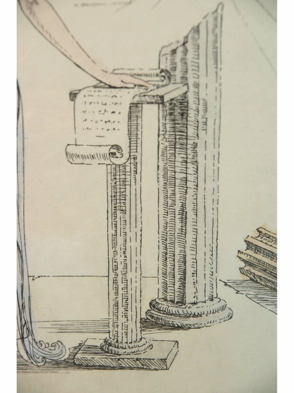 FRAMED AND MATTED ETCHING - 3