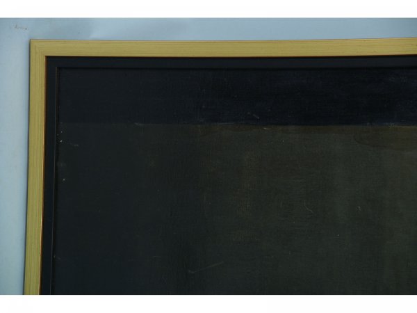 ABSTRACT OIL ON CANVAS IN BLACK AND TAN COLORS - 4