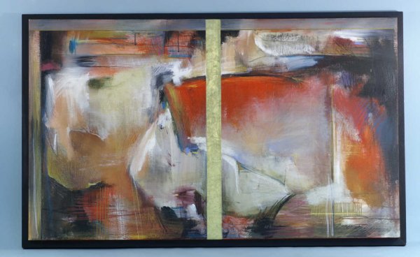OIL ON CANVAS OF CONTEMPORARY ABSTRACT