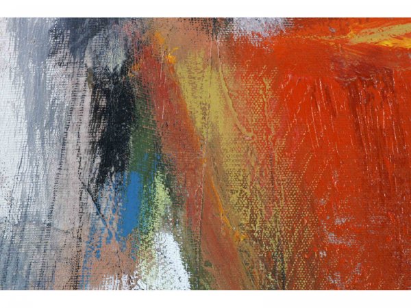OIL ON CANVAS OF CONTEMPORARY ABSTRACT - 5