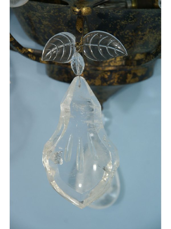 SET OF 4 BRONZE ROCK CRYSTAL WALL SCONCES - 5