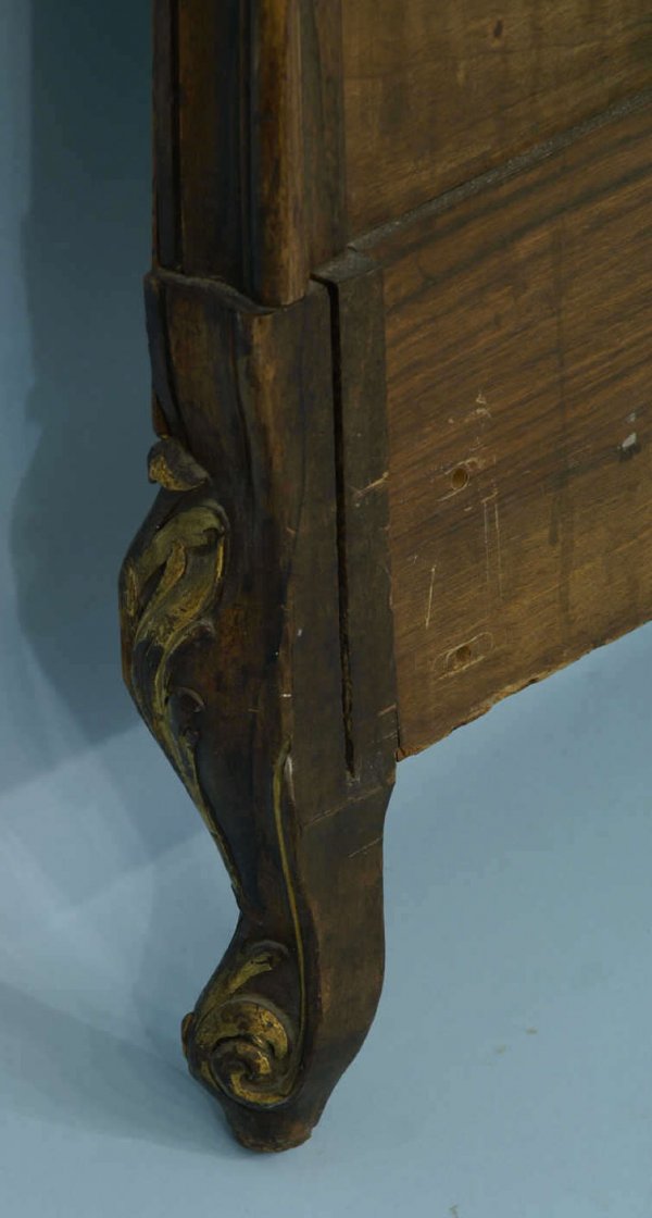 PAIR OF CARVED WOOD HEADBOARDS WITH GILT ACCENT - 5