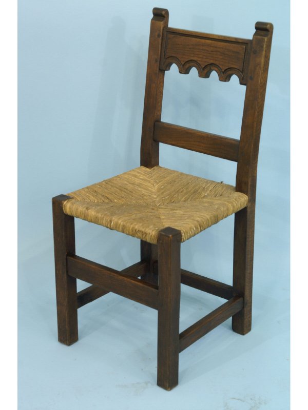 FOUR COUNTRY CHAIRS WITH RUSH SEATS - 2
