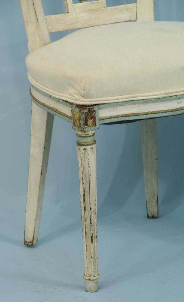 EIGHT SWEDISH NEO-CLASSIC WHITE SIDE CHAIRS - 3