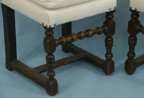SET OF 8 FRENCH SIDE CHAIRS WITH IVORY LINEN - 3