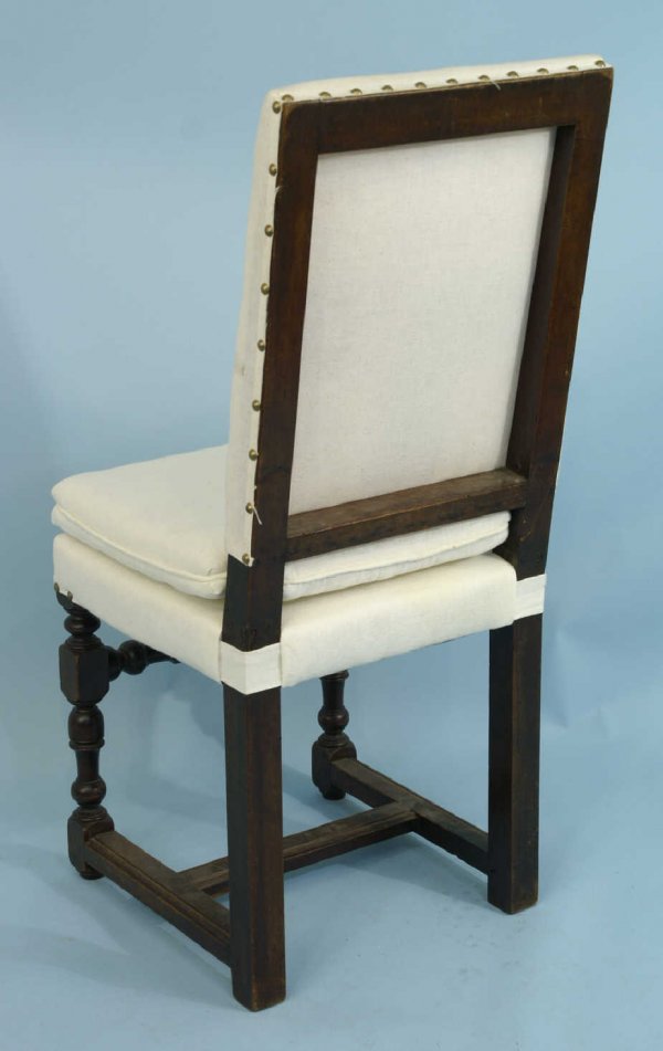 SET OF 8 FRENCH SIDE CHAIRS WITH IVORY LINEN - 4