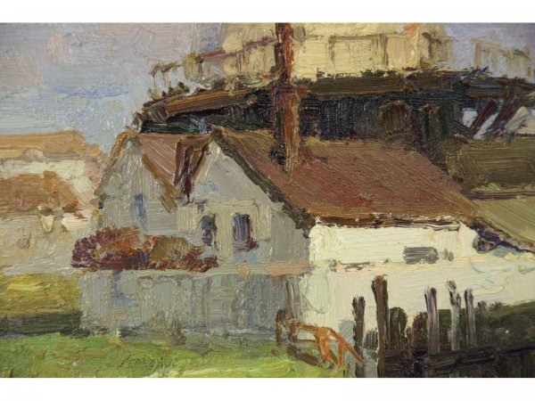 FRAMED OIL ON CANVAS OF A WINDMILL - 3
