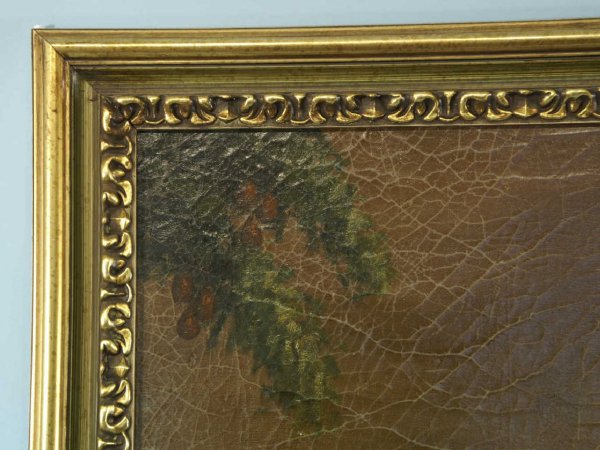 FRAMED OIL ON BOARD OF ORIENTALS UNDER A PARASOL - 3