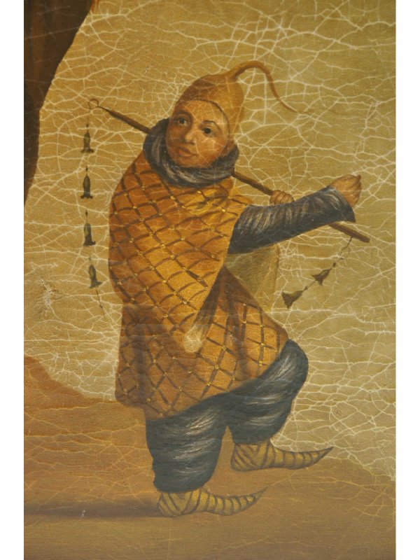 FRAMED OIL ON BOARD OF ORIENTALS UNDER A PARASOL - 6