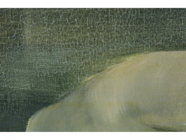FRAMED OIL ON CANVAS OF COUPLE EMBRACED - 7