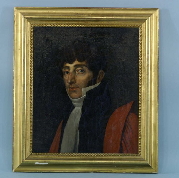 OIL ON CANVAS PORTRAIT OF A FRENCH BARRISTER