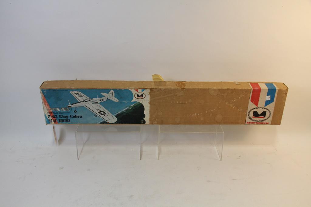 VINTAGE P63 KING COBRA 48" PLANE MODEL: VINTAGE P63 KING COBRA 48" PLANE MODEL - MIDWEST PRODUCTS CO.