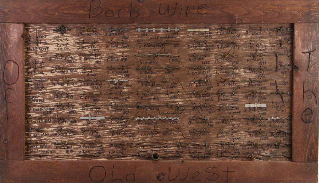 THE BARB WIRE OF THE OLD WEST: "THE BARB WIRE OF THE OLD WEST" Height: 26 in. by Width: 44 in.