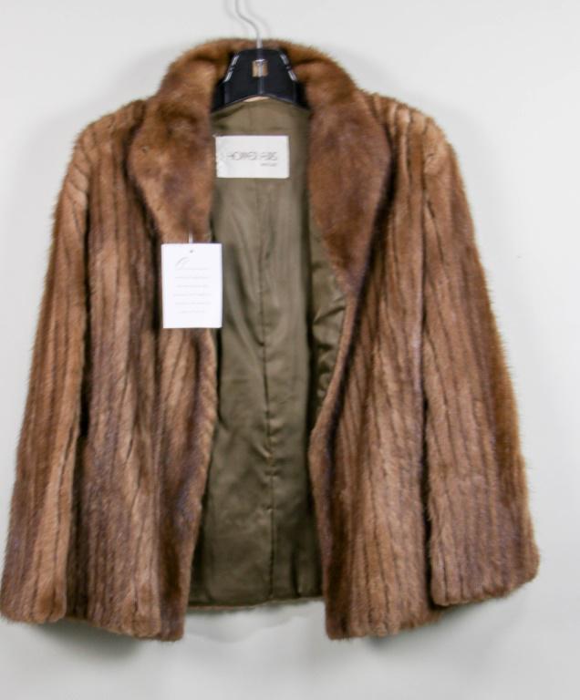 LUNARAINE MINK CORDED JACKET: LUNARAINE MINK CORDED JACKET