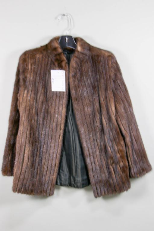 MAHOGANY MINK CORDED JACKET: MAHOGANY MINK CORDED JACKET