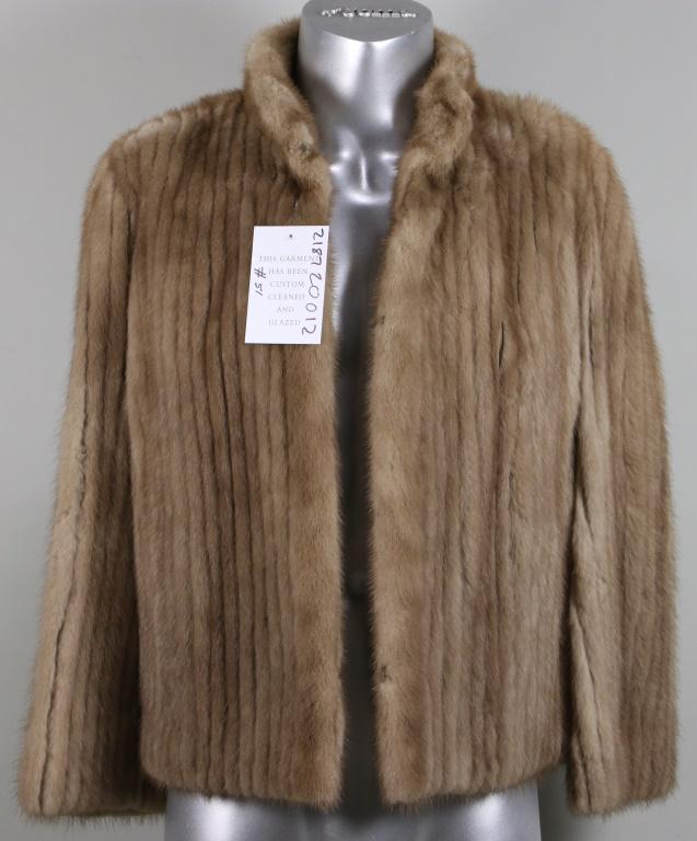 TOURMALINE MINK CORDED JACKET: TOURMALINE MINK CORDED JACKET