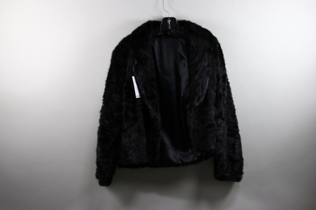 BLACK DYED MINK SECTIONS JACKET: BLACK DYED MINK SECTIONS JACKET