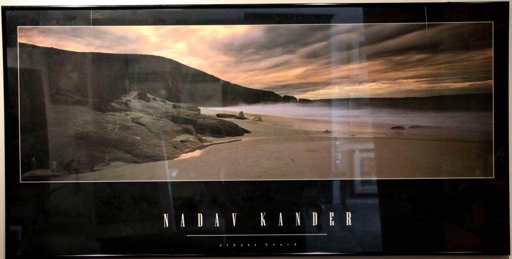 NADAV KANDER "ALBANY BEACH" FRAMED PRINT: NADAV KANDER "ALBANY BEACH" FRAMED PRINT Height: 23 in. by Width: 45 in. by Depth: 1