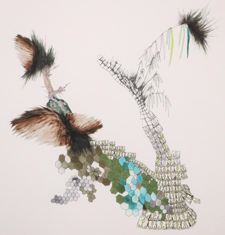 RENEE LOTENERO "MALLORCE, SPAIN SCULPTURE": RENEE LOTENERO "MALLORCE, SPAIN SCULPTURE PROPOSAL #3". MIXED MEDIA ON PAPER. CIRCA: 2006. PROVENANCE: MCCLAIN GALLERY HOUSTON, TEXAS. Height: 17 & 14 in. by Width: 18 1/2 & 15 in. by Depth: 1 in.
