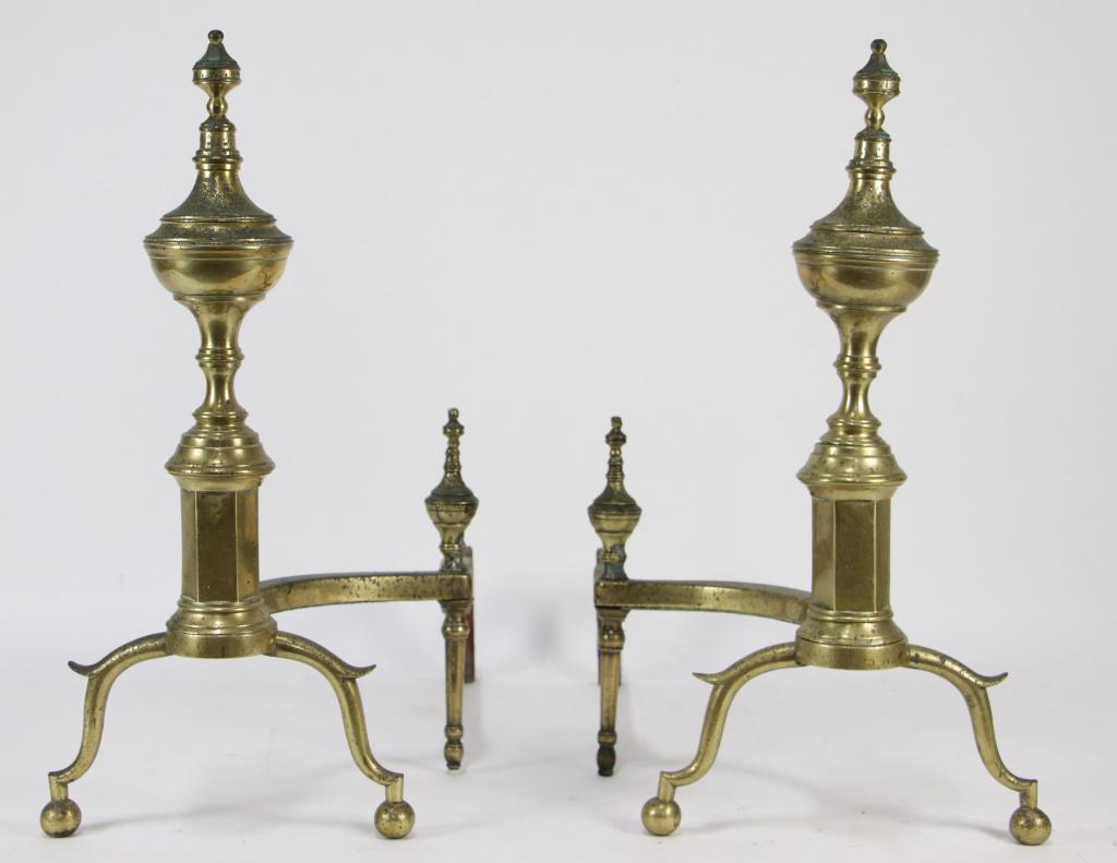 PAIR OF FIRE IRONS: PAIR OF FIRE IRONS. Height: 20 1/2 in. by Width: 20 in. by Depth: 12 in.