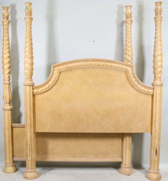 BLONDE WOOD QUEEN SIZE HEADBOARD & FOOTBOARD: BLONDE WOOD QUEEN SIZE HEADBOARD & FOOTBOARD. 87"H X 68"W.