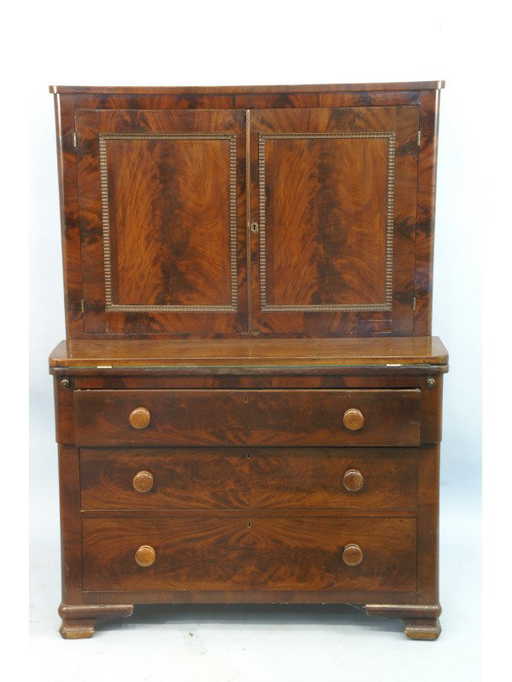 2114: ANTIQUE EMPIRE LAWYER'S DESK, 19th CENTURY - 2114: ANTIQUE EMPIRE LAWYER'S DESK, 19th CENTURY