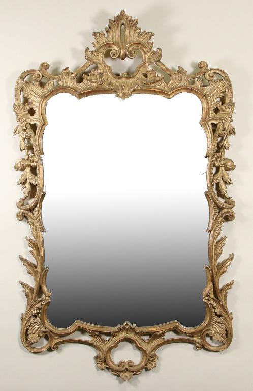 CHIPPENDALE STYLE GILT FRAMED MIRROR (1 of 5)