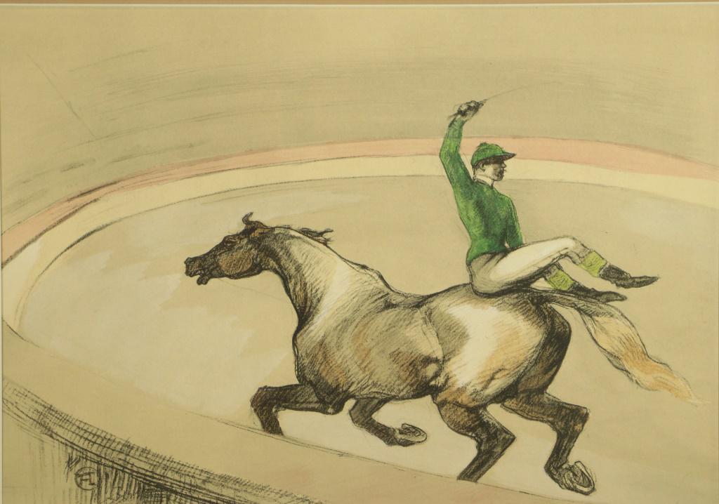 HENRI DE TOULOUSE LAUTREC "CIRCUS RIDER" PRINT (1 of 2)