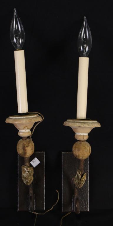 PAIR OF SINGLE LIGHT WALL SCONCES (1 of 6)