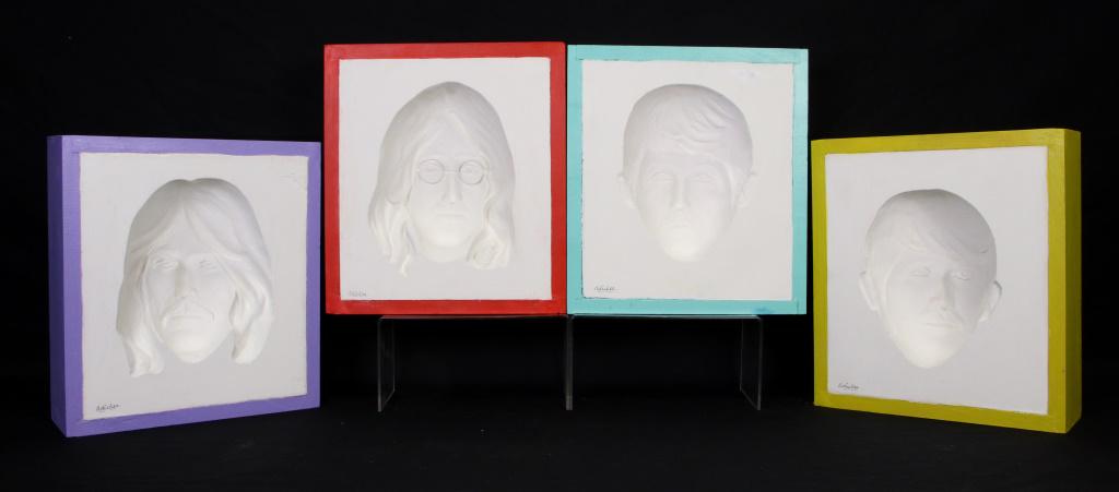 DAVID ADICKES "THE BEATLES" SCULPTURE: DAVID ADICKES "THE BEATLES" SCULPTURE. FOUR PIECES. Height: 14 in. by Width: 12 in. by Depth: 4 in.