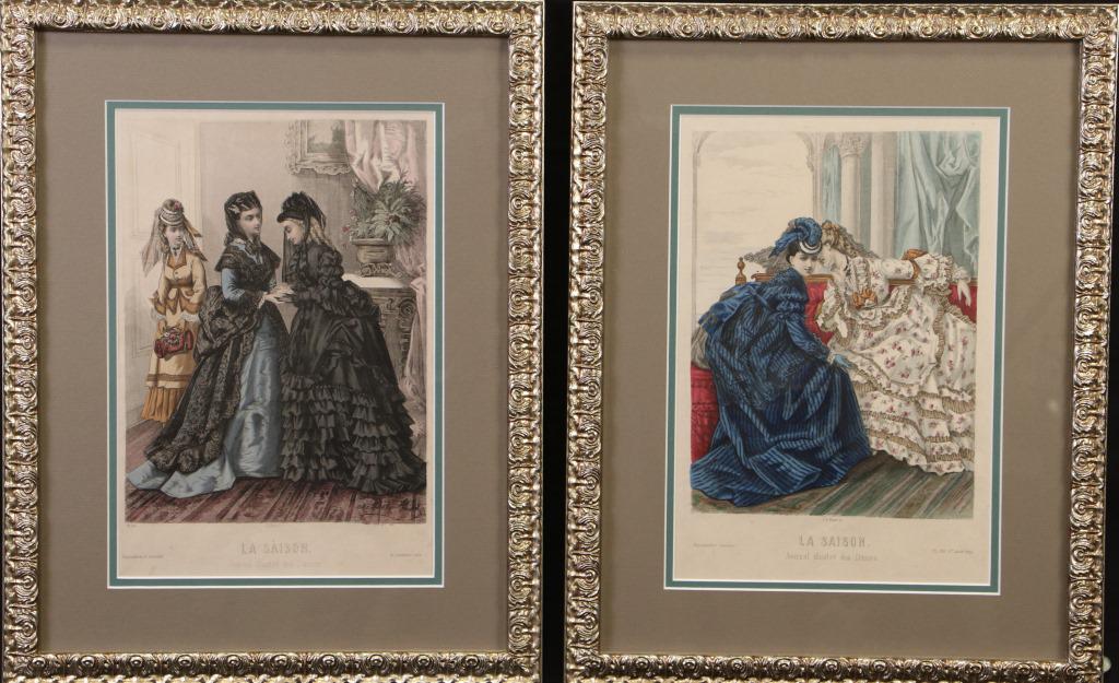 PAIR OF 19th C "JOURNAL ILLUSTRE DES DAMES" PRINTS (1 of 3)