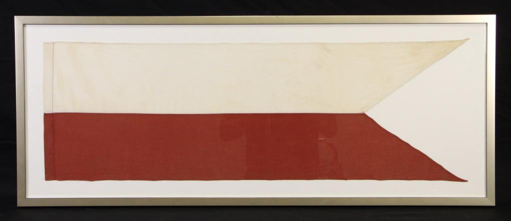 ANTIQUE FRAMED NAUTICAL FLAG (1 of 4)