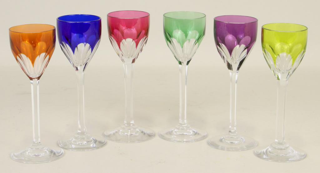 SET OF SIX BACCARAT LIQUEUR GLASSES (1 of 1)