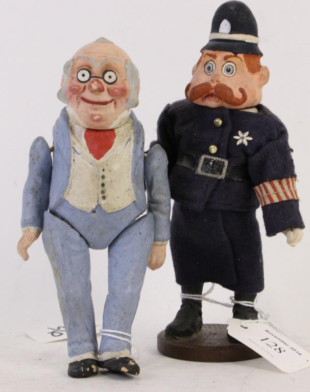 PAIR PALMER COX BROWNIE COP & BANKER DOLLS (1 of 7)