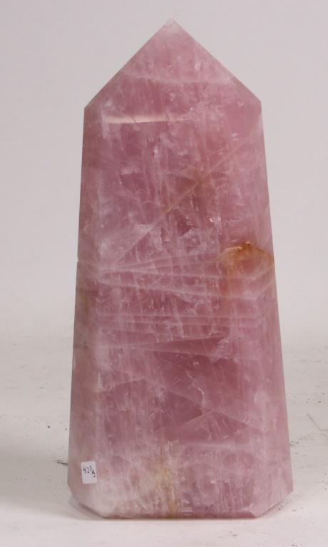 ROSE QUARTZ OBELISK: ROSE QUARTZ OBELISK WEIGHT 9.4LBS