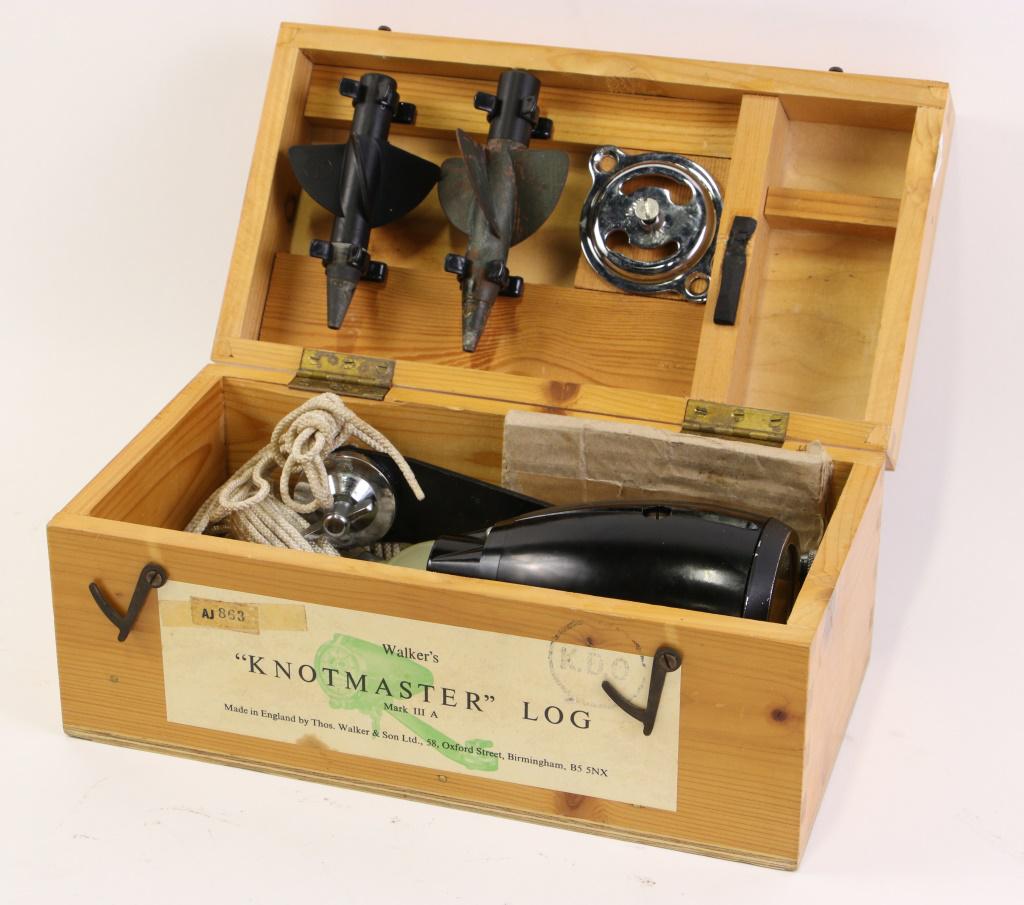 WALKER'S "KNOTMASTER" LOG MARK: WALKER'S "KNOTMASTER" LOG MARK. Height: 6 in. by Width: 12 1/2 in. by Depth: 6 1/2 in.