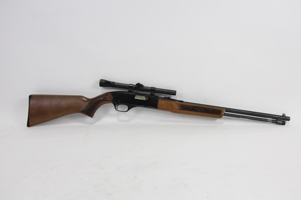 WINCHESTER 190 .22LR RIFLE W/WEAVER SCOPE: WINCHESTER 190 .22LR RIFLE WITH WEAVER MARKSMAN SCOPE; CALIBER: .22LR; SERIAL: B2164761 USED FIREARM;