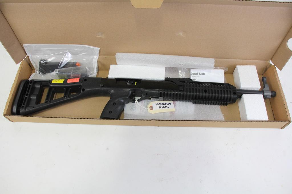 HI-POINT 16.5\" CARBINE 995TS 9MM BLACK RIFLE W/RED DOT: HI-POINT 16.5\" CARBINE 995TS 9MM BLACK RIFLE W/RED DOT (NEW) - SEMI-AUTO, ADJUSTABLE GHOST RING PEEP SIGHT, 10+1 CAPACITY, INCLUDES SLING SWIVELS, SLING, SCOPE BASE, & THREADED BARRELCALIBER: 9MM;SER