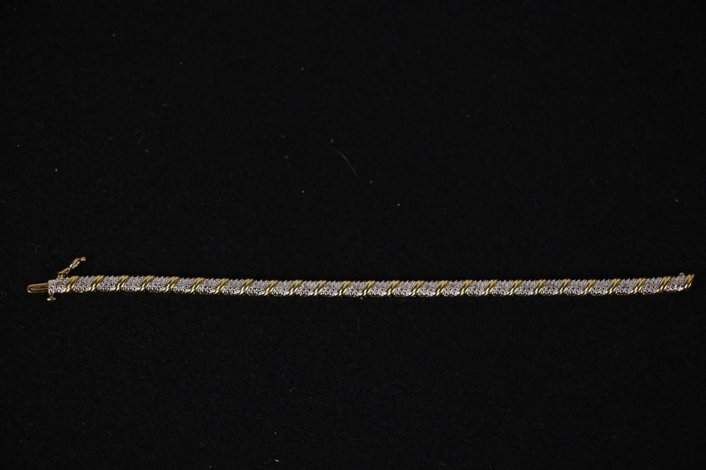 ROLEX STYLE DIAMOND TENNIS BRACELET: ROLEX STYLE DIAMOND TENNIS BRACELET (L108)