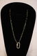 GOLD-FILLED PAPERCLIP CHAIN WHITE CARBINER PENDANT