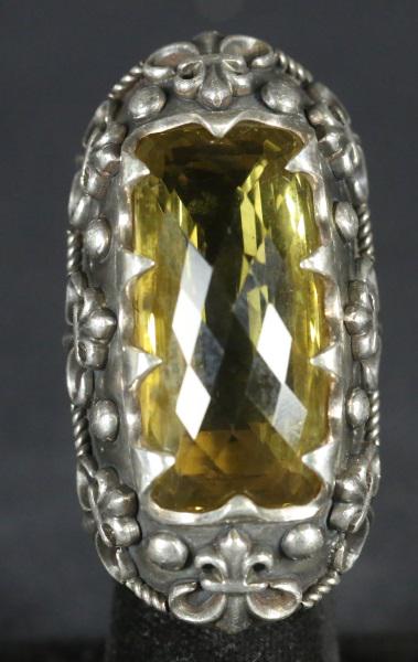 STERLING SILVER CITRINE RING, SIZE 7 (1 of 2)