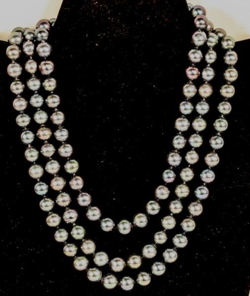 TRIPLE STRAND SOUTH SEA TAHITIAN PEARL NECKLACE (1 of 2)