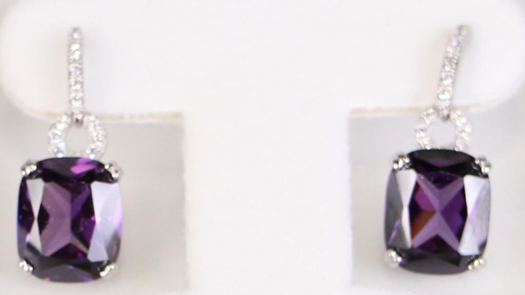 PAIR OF 4.75 ct AMETHYST EARRINGS (1 of 1)