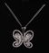 WHITE TOPAZ BUTTERFLY PENDANT DINNER NECKLACE