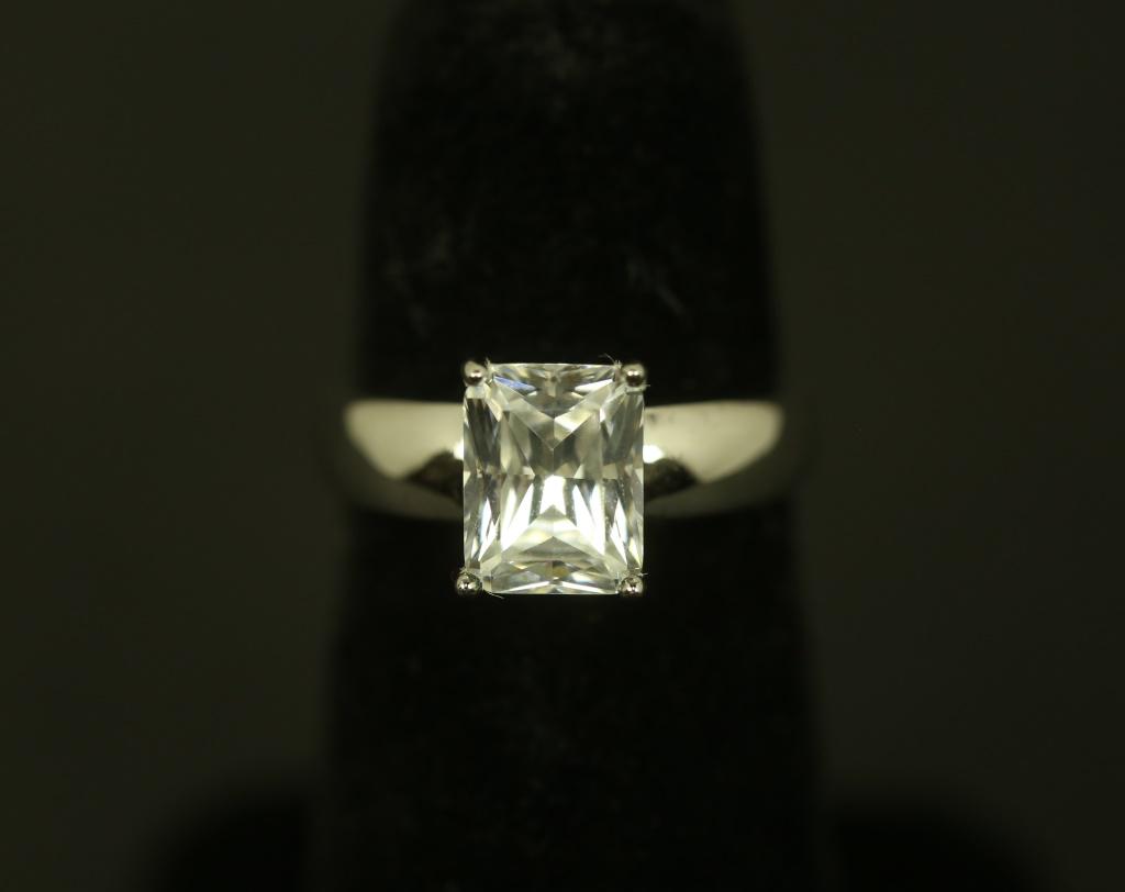 3.01 CT. EMERALD CUT BRILLIANT WHITE SAPPHIRE SOLI (1 of 2)
